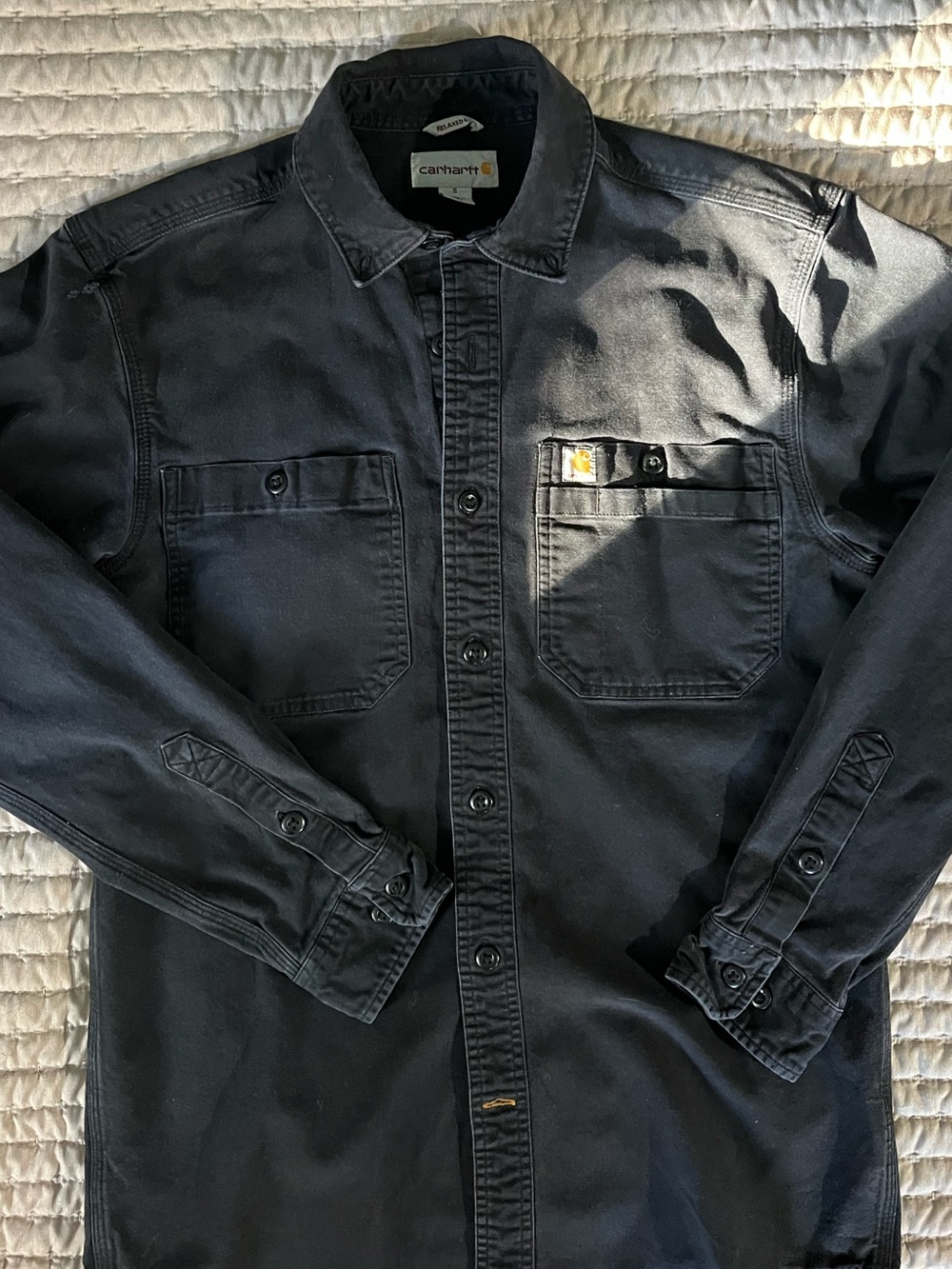 Unisex Carhartt Black Jacket with Gold Logo Tag - size S